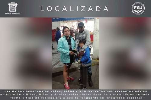 Localizan a niña reportada como desaparecida en Tultitlán